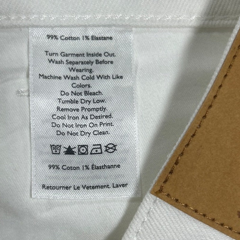 New Eddie Bauer Women Size 10 White Stretch Cotton High Rise Cutoff Denim Shorts