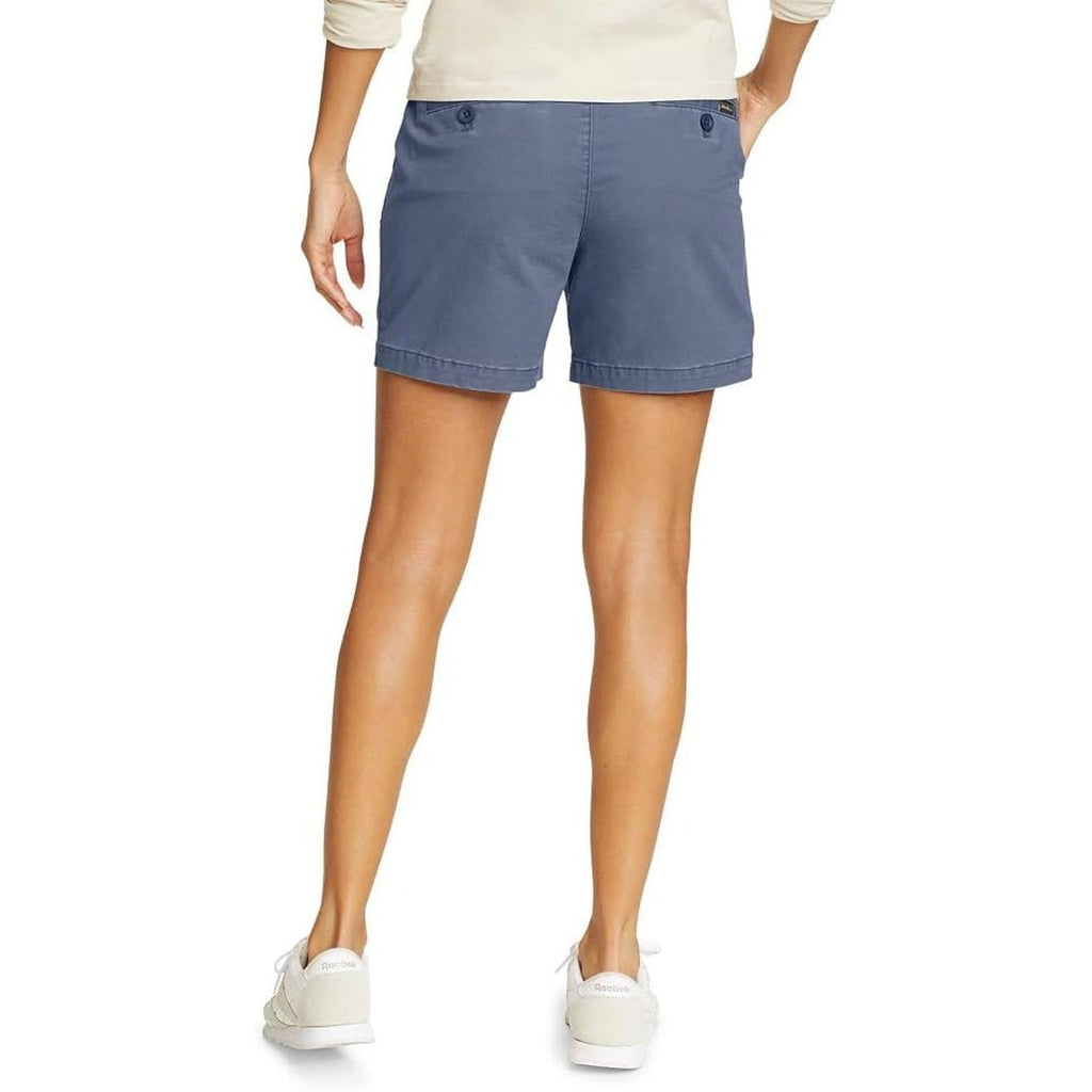 New Eddie Bauer Womens Size 14 Blue Willit Stretch Legend Wash Midrise Shorts
